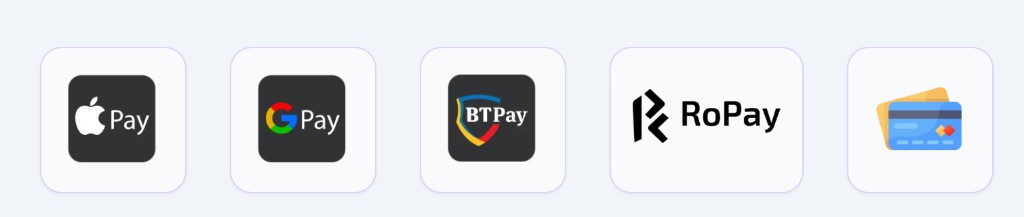 Apple Pay, Google Pay, BTPay, RoPay si carduri acceptate